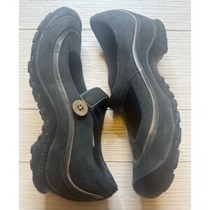 Merrell Plaza Emme Mary Jane Womens Sz 8 EUR 38.5 Black Leather W/‎ Button